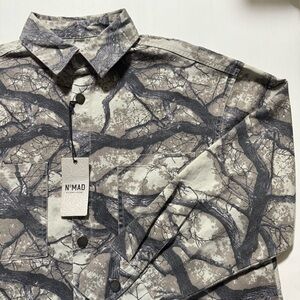 Nomad Men’s Forest Camo Denim Button Down Jacket
Size Medium, Brand New